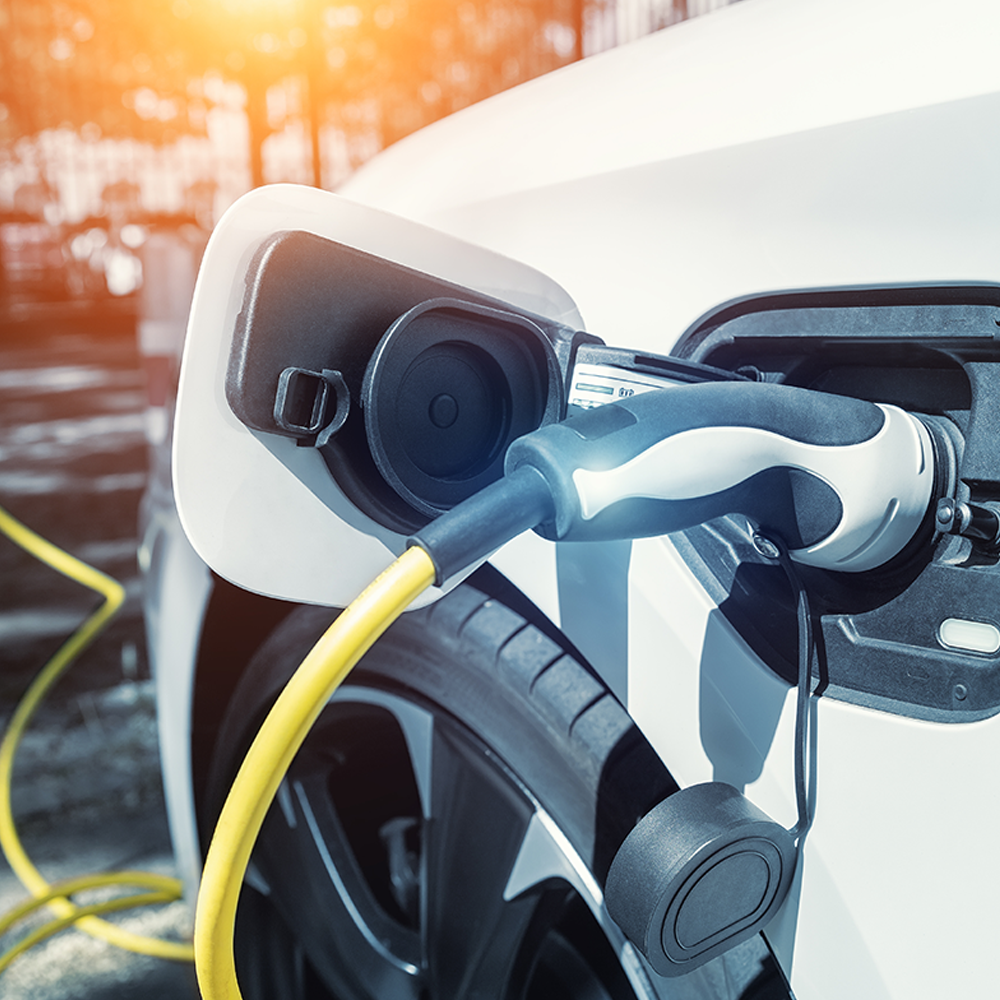 Electric vehicle charging at home.